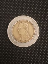 Rara Moneda bimetálica tailandesa de 10 baht 2544 rey Rama IX 9 baja acuñación comprar usado  Enviando para Brazil