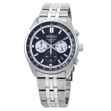 Relógio masculino Seiko cronógrafo quartzo mostrador azul SSB427P1 comprar usado  Enviando para Brazil
