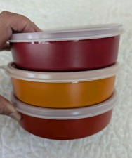 Tupperware Big Wonders tigela cereais lanche salada conjunto de 3 cores colheita 1405 comprar usado  Enviando para Brazil