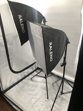Kit de iluminação RALENO Softbox, iluminação fotográfica Softbox com lâmpada LED 50W 5500K, usado comprar usado  Enviando para Brazil