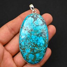 Pingente de pedra preciosa turquesa natural prata esterlina 925 feito à mão presente comprar usado  Enviando para Brazil