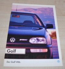 1994 Volkswagen VW Golf VR6 Brochure Prospekt DE Edition 08/94, usado comprar usado 1994 Volkswagen VW Golf VR6 Brochure Prospekt DE Edition 08/94, usado comprar usado  Enviando para Brazil