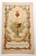 Antico santino verbum usato  Cattolica