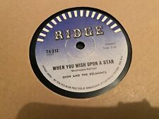 DION & THE BELMONTS : WHEN YOU WISH UPON A STAR  /  MY PRIVATE JOY.  SA. 78.rpm comprar usado  Enviando para Brazil