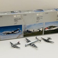 Używany, Zestaw 1:500 Herpa 513937 Lotnisko Munchen Lockheed L 1049 G Junkers Ju 52/3 m na sprzedaż  Wysyłka do Poland