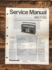 Usado, Rádio Panasonic RX-7700 / Boombox Manual de Serviço *Original* comprar usado  Enviando para Brazil