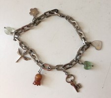 Bracelet breloques acier d'occasion  Nantes-