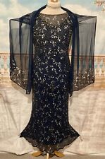 Dress blue silk for sale  BRISTOL
