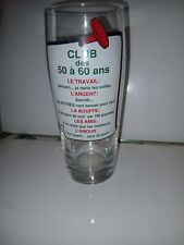 Verre humoristique club d'occasion  Pontailler-sur-Saône