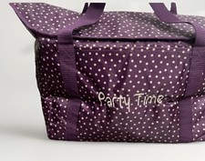 Bolsa tote térmica Thirty One 31 grande refrigerador isolado ameixa roxa bolinhas comprar usado  Enviando para Brazil