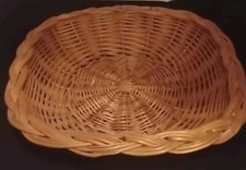 Cesta de vime de vime tecido madeira retangular 13x13" bege natural marrom comprar usado  Enviando para Brazil