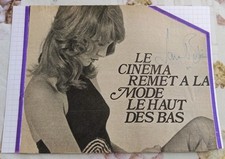 AUTOGRAPHE De JANE BIRKIN SUR COUPURE DE PRESSE COLLEE SUR BRISTOL 15 x 21 cm, używany na sprzedaż  Wysyłka do Poland
