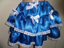 SAIA TUTU ADULTA SISSY AZUL ROYAL COM BABADOS EM CAMADAS 30-45" C 15" L ACABAMENTO EM RENDA BRANCA comprar usado  Enviando para Brazil