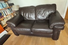 Dark brown leather for sale  LONDON