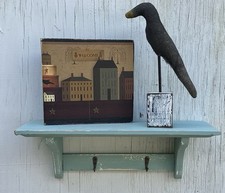 Prateleira de madeira para casa de campo azul desgastada rústica com ganchos decoração de parede chique gasto comprar usado Prateleira de madeira para casa de campo azul desgastada rústica com ganchos decoração de parede chique gasto comprar usado  Enviando para Brazil