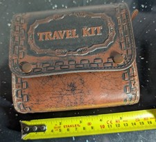 Vintage leather travel for sale  PORTSMOUTH