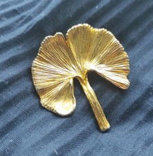 Broche feuille ginkgo d'occasion  Anould