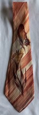 Usado, Gravata masculina vintage borboleta flores laranja creme gravata 4” largura 53” longa floral comprar usado  Enviando para Brazil