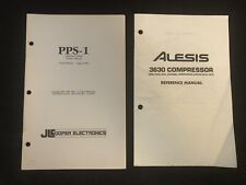 Manual de referência do compressor Alesis 3630. E manual PPS-1., usado comprar usado  Enviando para Brazil