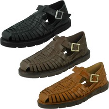 Sandalias Planas Tejidas De Cuero Para Hombre *A0R051* comprar usado  Enviando para Brazil