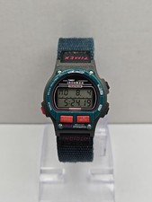 Timex Ironman Triathlon 8 Voltas Indiglo 100M Relógio Digital Nova Bateria Pulseira de Nylon comprar usado  Enviando para Brazil