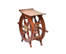 Mesa de esquina de madera artesanal Mesa de madera náutica decorativa..., usado comprar usado  Enviando para Brazil
