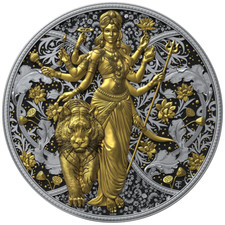 Silbermünze durga hindu gebraucht kaufen  Erftstadt