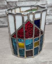Usado, 6,5x4,5" Vitral Casa Cênica Redonda Furacão Pilar Castiçal Lanterna comprar usado  Enviando para Brazil