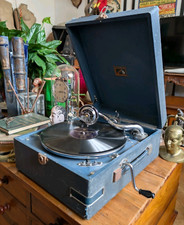 Blue hmv gramophone for sale  HASTINGS