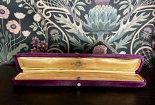 Usado, Antigo Colar de Veludo Roxo Caixa de Apresentação de Exibição de Joias Botão MOP comprar usado  Enviando para Brazil