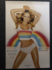 Usado, RARE VINTAGE 77x51cm BILLBOARD/RECORD SHOP POSTER - MARIAH CAREY - RAINBOW (1999 comprar usado  Enviando para Brazil