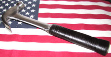 Usado, Martelo de garra curva de couro empilhado vintage 16 oz (Pat. 30/03/26) 100 anos. comprar usado Usado, Martelo de garra curva de couro empilhado vintage 16 oz (Pat. 30/03/26) 100 anos. comprar usado  Enviando para Brazil
