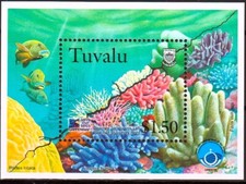 Tuvalu 1998 corallo usato  Italia