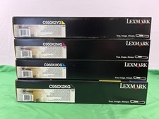 CONJUNTO GENUÍNO 4 TONERS LEXMARK HI-YLD C950X2CG C950X2YG C950X2MG C950X2KG C950 NOVO comprar usado  Enviando para Brazil