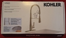 Kohler Vind torneira de cozinha semi-profissional pull-down cabeça de pulverização aço inoxidável, aberta comprar usado  Enviando para Brazil
