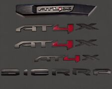 Kit de emblemas 5 peças novo 2022-23 Sierra 1500 preto vermelho portas grade frontal traseira AT4 X comprar usado  Enviando para Brazil