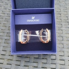 Brincos de argola Swarovski Dextera | Pavê octógono médio ouro rosa branco 5634991, usado comprar usado  Enviando para Brazil