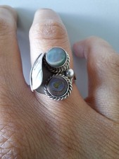 Vintage silberring perlmutt gebraucht kaufen  Glattbach
