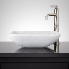 Signature Hardware SH129090 Shea 17" vaso retangular de mármore pia de banheiro comprar usado  Enviando para Brazil