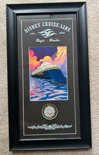 Disney Cruise Line Vintage 1998 One of a Kind Moeda emoldurada/imagem de vidro gravado comprar usado  Enviando para Brazil
