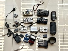 Stara kolekcja aparatów Pakiet Aparat analogowy Canon Kodak Yashica hp na sprzedaż  PL