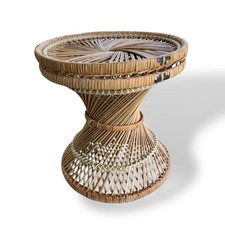 Vintage round wicker for sale  USA