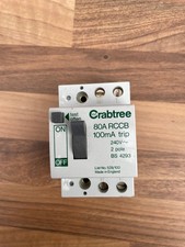 Crabtree 80a rccb for sale  SOLIHULL