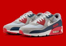 Tênis/sapatos casuais Nike Air Max 90 EUA cinza fumaça vermelho masculino tamanho EUA 10 novo ✅ comprar usado  Enviando para Brazil