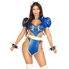 Usado, Cosplay Street Fighter Chun Li Vestido de Lingerie Sexy Fantasias de Halloween Máscaras comprar usado  Enviando para Brazil