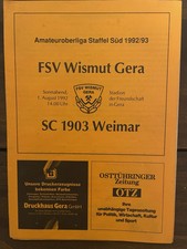 Fußballprogramm fsv wismut gebraucht kaufen  Gera