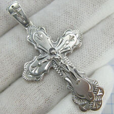 Usado, Pingente de cruz de prata esterlina 925 Jesus crucifixo oração gravado design trevo comprar usado  Enviando para Brazil