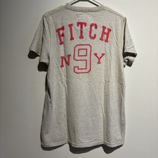 Camiseta Abercrombie & Fitch Grande Decote V Cinza Rosa Gráfica Vintage Masculina Y2K comprar usado  Enviando para Brazil