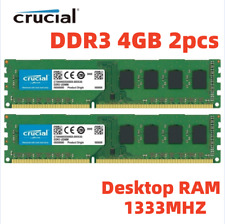 CRUCIAL DDR3 1333 MHz 8GB 2 x 4GB PC3-10600 Desktop 240Pin DIMM Memory RAM 8G 4G comprar usado  Enviando para Brazil