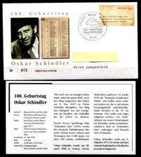Oskar Schindler (1908-1974). FDC(2)-Brief+Beschreibung. Berlin. BRD 2008 comprar usado  Enviando para Brazil